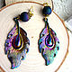 Earrings 'Feather Of The Firebird'. Earrings. AfricaForever. Online shopping on My Livemaster.  Фото №2