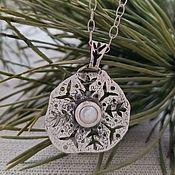 Украшения handmade. Livemaster - original item Silver Snowflake pendant with pearls. Handmade.