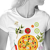 Одежда handmade. Livemaster - original item Pizza Party T-Shirt. Handmade.