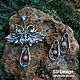 Silver earrings 'Ophelia' Rose quartz, shvenza silver 925. Earrings. Shard Noir - handmade jewelry. My Livemaster. Фото №6
