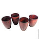 Set of wooden glasses made of cedar wood - 4 pcs. NC8. Mugs and cups. ART OF SIBERIA. My Livemaster. Фото №5