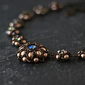 Украшения handmade. Livemaster - original item HELEN BRONZE-set: necklace, bracelet, earrings. Handmade.