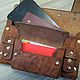 Брутальный кожаный клатч ручной работы. Мужская сумка. VM leather goods. Ярмарка Мастеров.  Фото №5