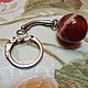 Keychain with coffee agate super large!!! 20 mm ball. Key chain. marusjy. My Livemaster. Фото №6