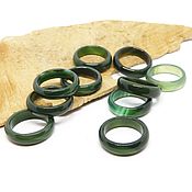 Украшения handmade. Livemaster - original item Ring dark green chalcedony 17.5 size Forest grass. Handmade.