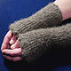 Women's knitted fingerless gloves Cappuccino, Mitts, Klin,  Фото №1