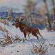  Moose in winter forest. Pictures. FavoriteStitch. My Livemaster. Фото №6