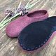 Felted women's slippers 'Bordeaux' 41p. in stock. Slippers. Юлия Левшина. Авторский войлок COOLWOOL. Online shopping on My Livemaster.  Фото №2