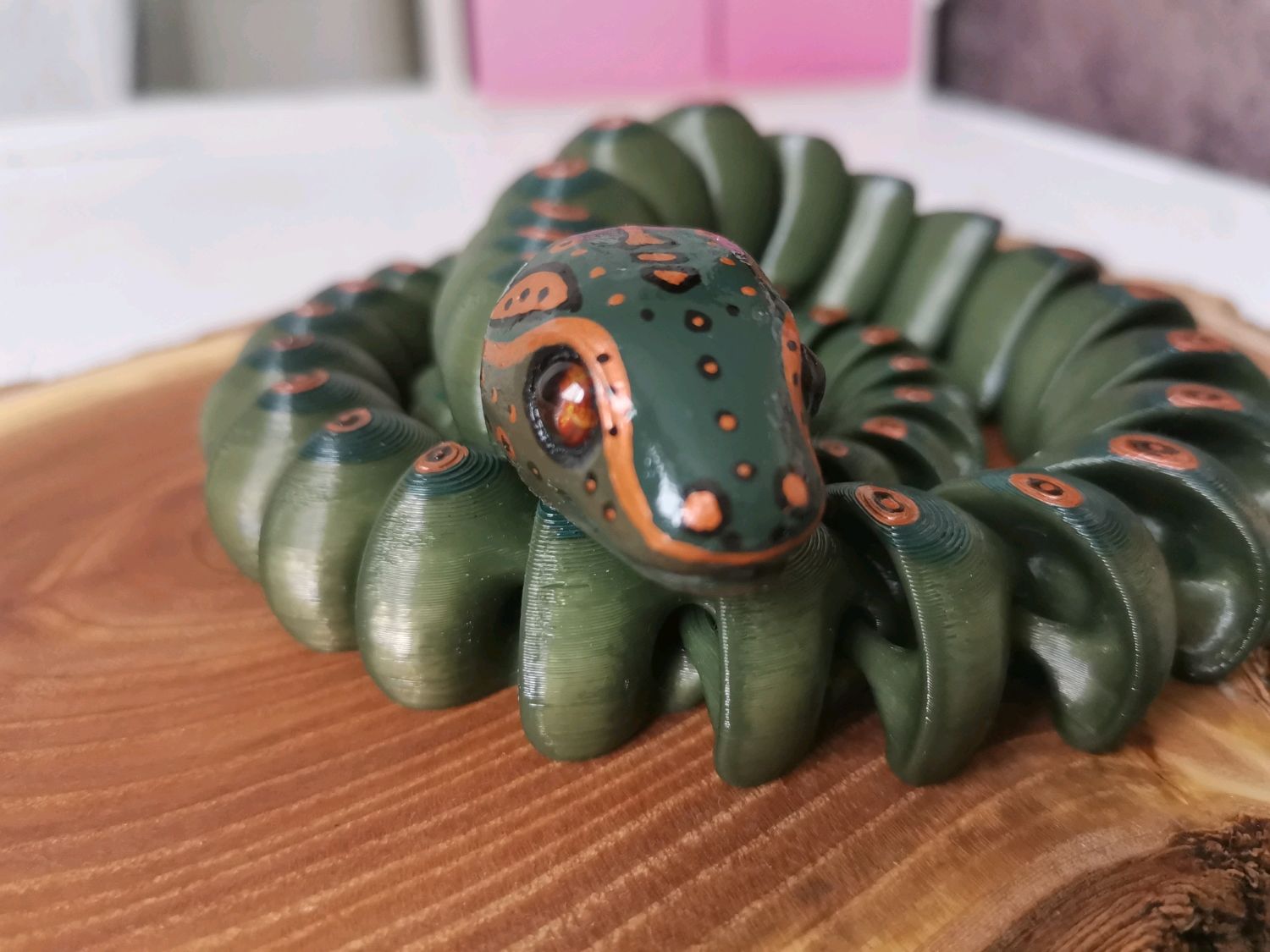 Змея 3D 53см шарнирная подвижная интерьерная игровая с росписью купить ...