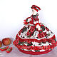 Doll-hot water bottle for teapot Red roses. Gift, kitchen textiles. Teapot cover. Elena Gavrilova. Online shopping on My Livemaster.  Фото №2