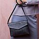 Bag black genuine leather 'Geometry' small. Crossbody bag. alekseevaksenia. Online shopping on My Livemaster.  Фото №2