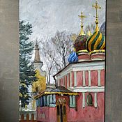Картина в раме с паспарту: "Дворцовый мост, Петербург"