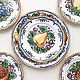 Porcelain painting Collection of plates with clock Fruit of Italy. Plates. ArtFlera (artflera). My Livemaster. Фото №4