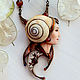 Necklace in art Nouveau style 'Tritonia' sculpture, miniature. Necklace. House Of The Moon Dew. My Livemaster. Фото №4