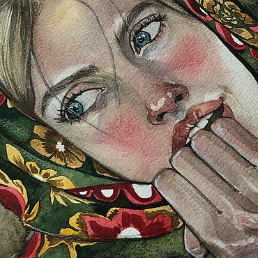 Картины и панно ручной работы. Ярмарка Мастеров - ручная работа Маруся (в багете). Handmade.