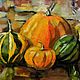 Картина Тыквы. Вкусный урожай маслом. Картины. СТУДИЯ КАРТИН ОливКан. Интернет-магазин Ярмарка Мастеров.  Фото №2
