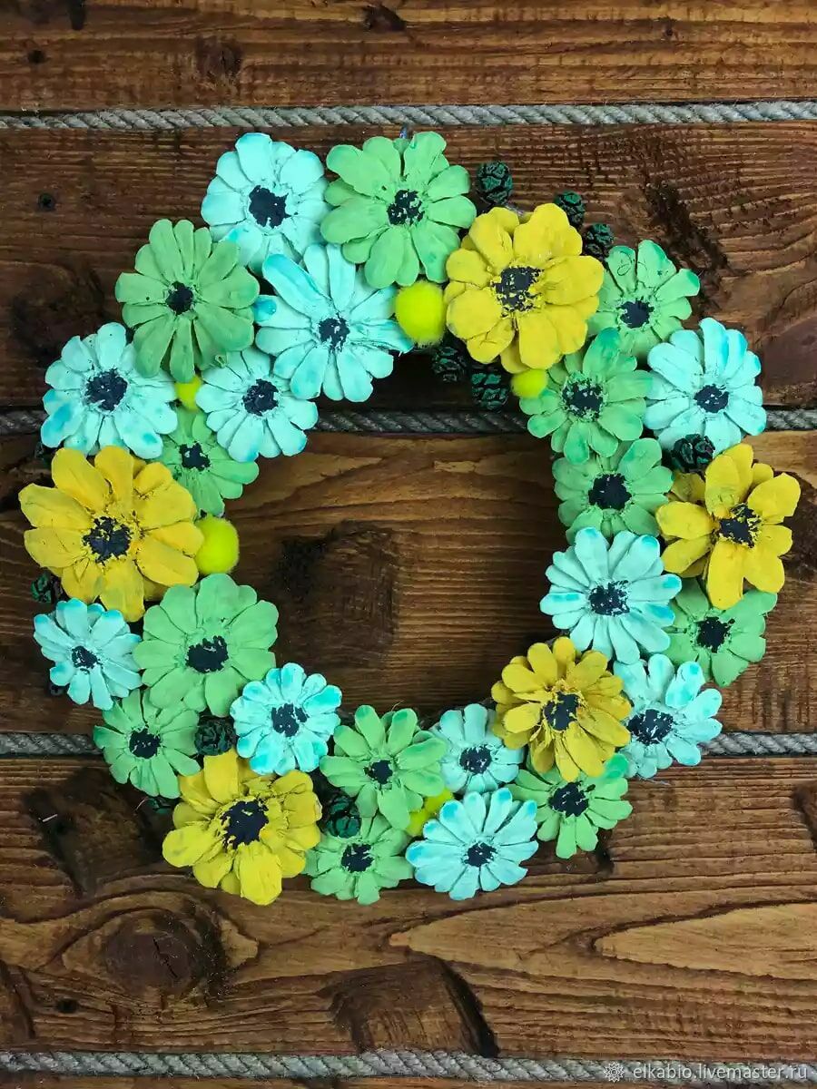 Венок декоративный из шишек Дорога в лето А14-В7 – купить онлайн на ...