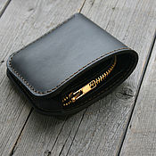 Сумки и аксессуары handmade. Livemaster - original item Leather wallet with a coin holder with a zipper. Handmade.