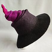 Аксессуары handmade. Livemaster - original item Women`s hat with brim. Gradient Telescope.. Handmade.