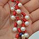 Pearl and Coral Necklace and Earrings. Jewelry Sets. A lovely near you !!!. My Livemaster. Фото №4