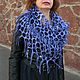 Order Purple Mesh snood scarf with Fringe Felted on Silk Gift March 8th. Studio art felt Elena Dudyrina. Livemaster. . Snudy1 Фото №3