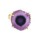 Lilac ring with quartz 'Flower' purple flower ring, Rings, Moscow,  Фото №1
