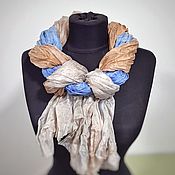 Палантин шарф шелковый Мальдивы подарок женщине девушке маме