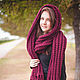 Order The oversized scarf cherry. SweetMarket. Livemaster. . Scarves Фото №3