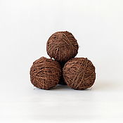 Материалы для творчества handmade. Livemaster - original item Handmade yarn (100% hemp), 100g/170m color Chocolate. Handmade.