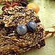 Poussettes with dumortierite quartz. Stud earrings. Vedic studio «IN AETERNUM». Online shopping on My Livemaster.  Фото №2
