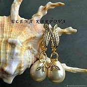 Украшения handmade. Livemaster - original item Earrings with pearls Majorca. Handmade.