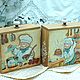 Caja de lata cocinero divertido decoupage árbol, Storage Box, Moscow,  Фото №1
