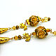 Lariat 'Mischievous ray', gold color, string of beads. Lariats. Beaded jewelry. My Livemaster. Фото №6