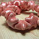 Ceramic bead pink star 19h10 mm, Beads1, Dolgoprudny,  Фото №1