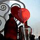  красное сердце, Украшения для цветочных горшков, Санкт-Петербург,  Фото №1