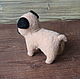 Pug toy made of wool dog symbol of the year. Felted Toy. ToysMari (handmademari). Ярмарка Мастеров.  Фото №6