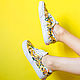 Белые Кеды Vans с росписью цветами - Подсолнухи Ван Гога. Кеды. Даша Лапшина - Роспись Одежды. Интернет-магазин Ярмарка Мастеров.  Фото №2