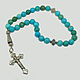 Christian rosary Orthodox `the Shining` turquoise
