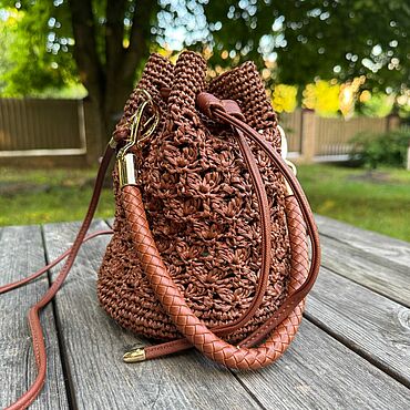 Сумки ручной работы. Ярмарка Мастеров - ручная работа Сумка-торба из рафии. Handmade.