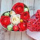 Коробка с цветами из конфет, Подарочные боксы, Тюмень,  Фото №1