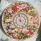 Large Interior clock - ' English roses'. Watch. Handmade studio - Anna Aleskovskaya. Online shopping on My Livemaster.  Фото №2