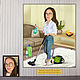 Cartoon housewife. A gift to my wife, a gift to a woman, a gift to my mother, Caricature, Moscow,  Фото №1