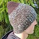 Шапка вязаная HELM пик. Шапки. Мир вязания. Ярмарка Мастеров.  Фото №4