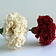 Chabot carnation,white carnation,red carnation,carnation flower,Burgundy flower,polymer clay.Flowers and decorations Zarifa Pirogova.
