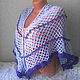 Order Shawl 'Blue story' handmade. hand knitting from Galina Akhmedova. Livemaster. . Shawls Фото №3