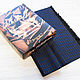 Blue narrow men's scarf ' English button'. Scarves. Platkoffcom. My Livemaster. Фото №4