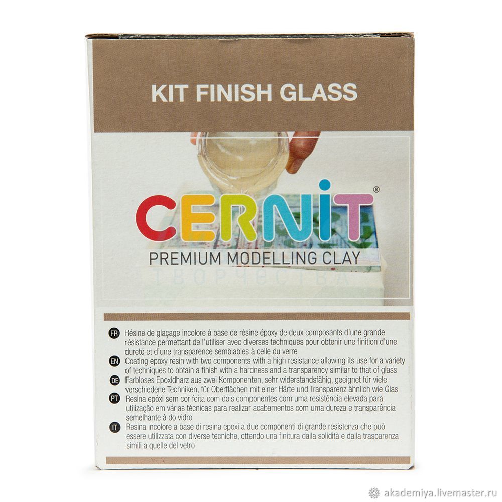 Эпоксидная смола CERNIT KIT FINISH GLASS 120 ML + 60 ML в интернет ...