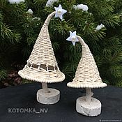 Сувениры и подарки handmade. Livemaster - original item Miniature Braided Christmas Trees and Wreath Dollhouse Accessories. Handmade.