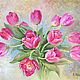 Oil painting ' Bouquet of tulips», Pictures, Moscow,  Фото №1