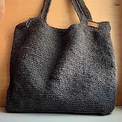 Сумки и аксессуары handmade. Livemaster - original item Shopper bag: knitted lined. Handmade.